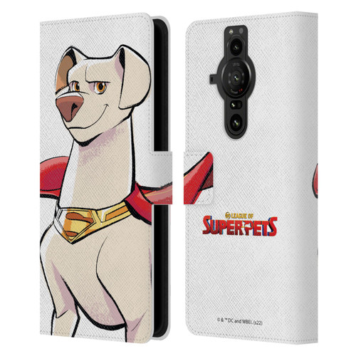 DC League Of Super Pets Graphics Krypto Leather Book Wallet Case Cover For Sony Xperia Pro-I