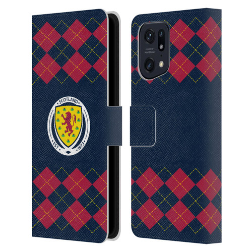 Scotland National Football Team Logo 2 Argyle Leather Book Wallet Case Cover For OPPO Find X5