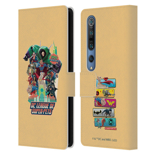 DC League Of Super Pets Graphics Super Powered Pack Leather Book Wallet Case Cover For Xiaomi Mi 10 5G / Mi 10 Pro 5G