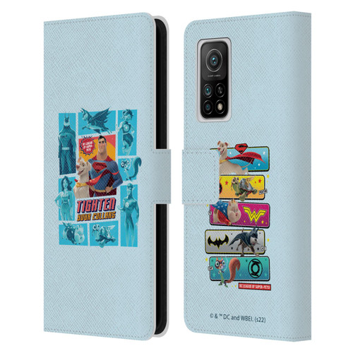 DC League Of Super Pets Graphics Tighten Your Collars Leather Book Wallet Case Cover For Xiaomi Mi 10T 5G