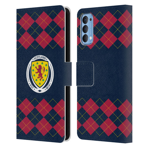 Scotland National Football Team Logo 2 Argyle Leather Book Wallet Case Cover For OPPO Reno 4 5G