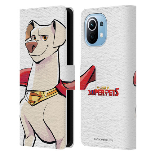 DC League Of Super Pets Graphics Krypto Leather Book Wallet Case Cover For Xiaomi Mi 11