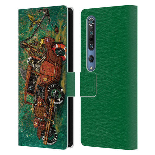 David Lozeau Skeleton Grunge Tiki Towing Leather Book Wallet Case Cover For Xiaomi Mi 10 5G / Mi 10 Pro 5G