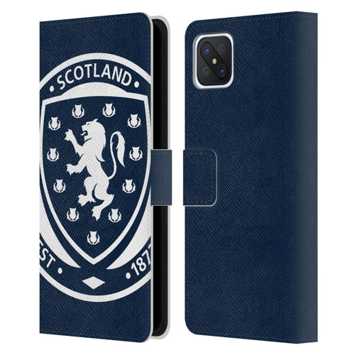Scotland National Football Team Logo 2 Oversized Leather Book Wallet Case Cover For OPPO Reno4 Z 5G