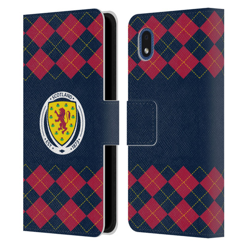 Scotland National Football Team Logo 2 Argyle Leather Book Wallet Case Cover For Samsung Galaxy A01 Core (2020)