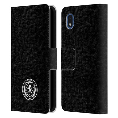 Scotland National Football Team Logo 2 Plain Leather Book Wallet Case Cover For Samsung Galaxy A01 Core (2020)