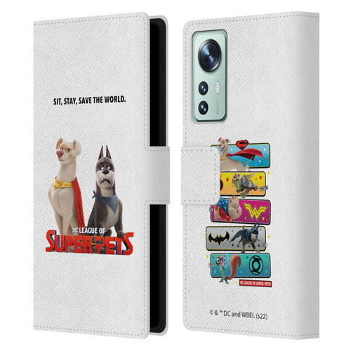 DC League Of Super Pets Graphics Characters 1 Leather Book Wallet Case Cover For Xiaomi 12