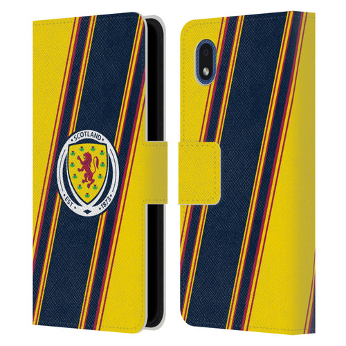 Scotland National Football Team Logo 2 Stripes Leather Book Wallet Case Cover For Samsung Galaxy A01 Core (2020)