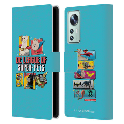 DC League Of Super Pets Graphics Characters 2 Leather Book Wallet Case Cover For Xiaomi 12