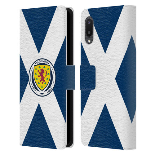 Scotland National Football Team Logo 2 Scotland Flag Leather Book Wallet Case Cover For Samsung Galaxy A02/M02 (2021)