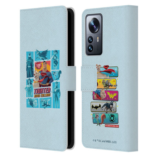 DC League Of Super Pets Graphics Tighten Your Collars Leather Book Wallet Case Cover For Xiaomi 12 Pro