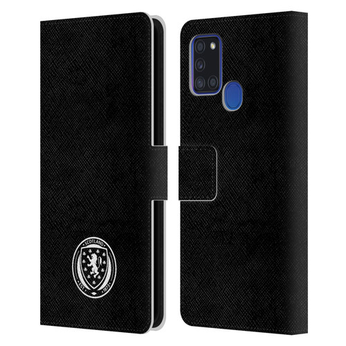 Scotland National Football Team Logo 2 Plain Leather Book Wallet Case Cover For Samsung Galaxy A21s (2020)