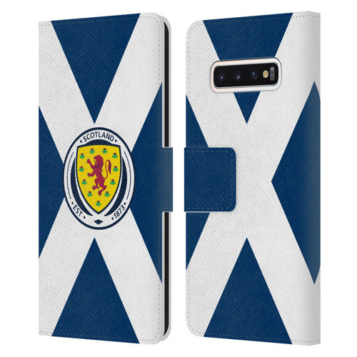 Scotland National Football Team Logo 2 Scotland Flag Leather Book Wallet Case Cover For Samsung Galaxy S10