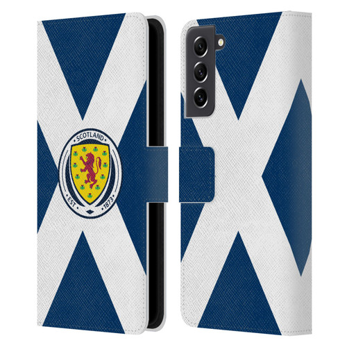Scotland National Football Team Logo 2 Scotland Flag Leather Book Wallet Case Cover For Samsung Galaxy S21 FE 5G