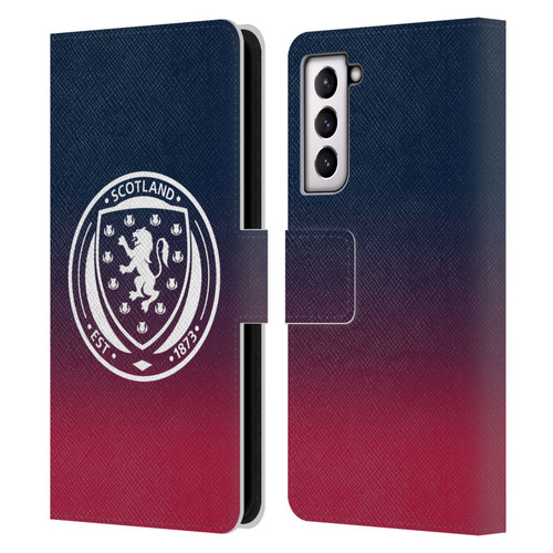 Scotland National Football Team Logo 2 Gradient Leather Book Wallet Case Cover For Samsung Galaxy S21 5G