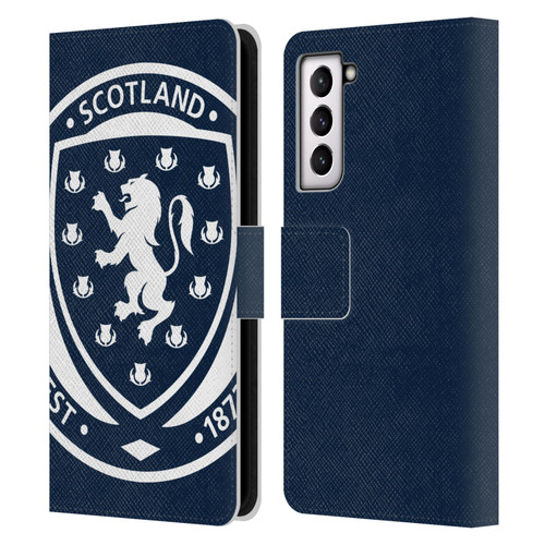 Scotland National Football Team Logo 2 Oversized Leather Book Wallet Case Cover For Samsung Galaxy S21 5G