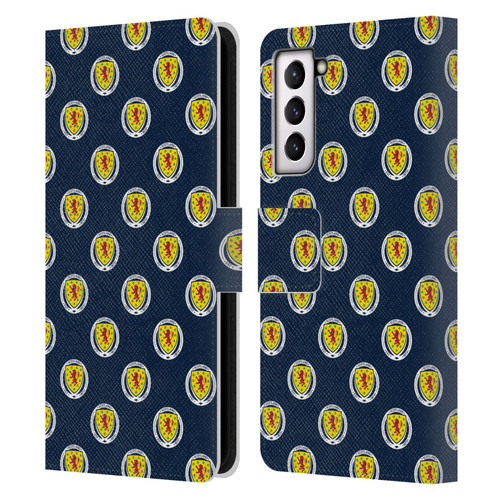 Scotland National Football Team Logo 2 Pattern Leather Book Wallet Case Cover For Samsung Galaxy S21 5G