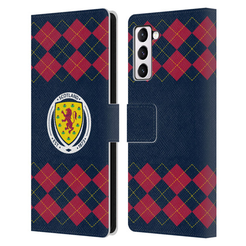 Scotland National Football Team Logo 2 Argyle Leather Book Wallet Case Cover For Samsung Galaxy S21+ 5G