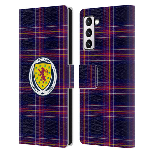 Scotland National Football Team Logo 2 Tartan Leather Book Wallet Case Cover For Samsung Galaxy S21+ 5G