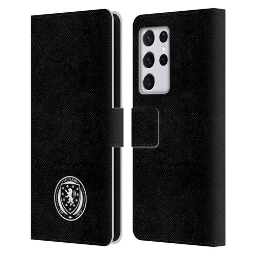 Scotland National Football Team Logo 2 Plain Leather Book Wallet Case Cover For Samsung Galaxy S21 Ultra 5G