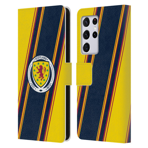 Scotland National Football Team Logo 2 Stripes Leather Book Wallet Case Cover For Samsung Galaxy S21 Ultra 5G