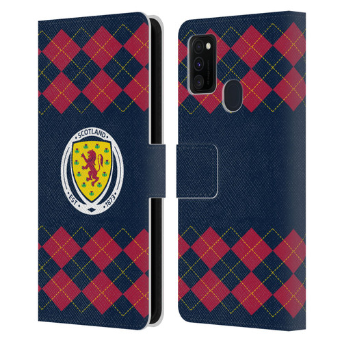 Scotland National Football Team Logo 2 Argyle Leather Book Wallet Case Cover For Samsung Galaxy M30s (2019)/M21 (2020)