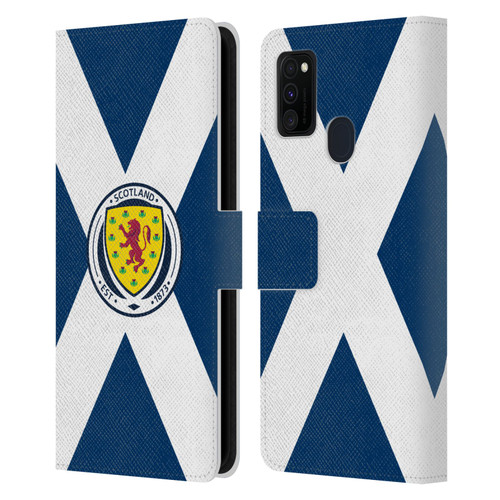 Scotland National Football Team Logo 2 Scotland Flag Leather Book Wallet Case Cover For Samsung Galaxy M30s (2019)/M21 (2020)