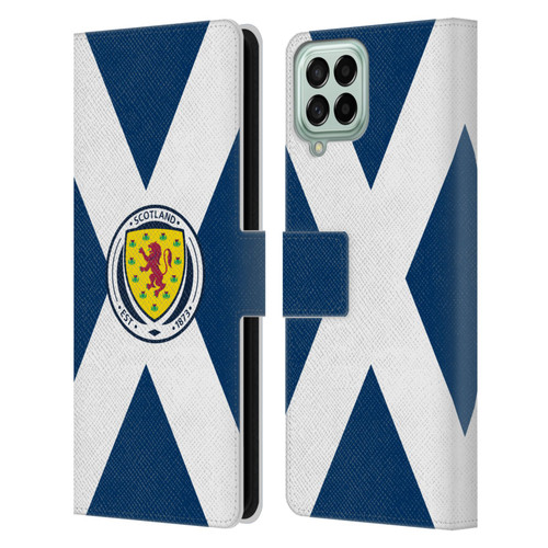 Scotland National Football Team Logo 2 Scotland Flag Leather Book Wallet Case Cover For Samsung Galaxy M33 (2022)