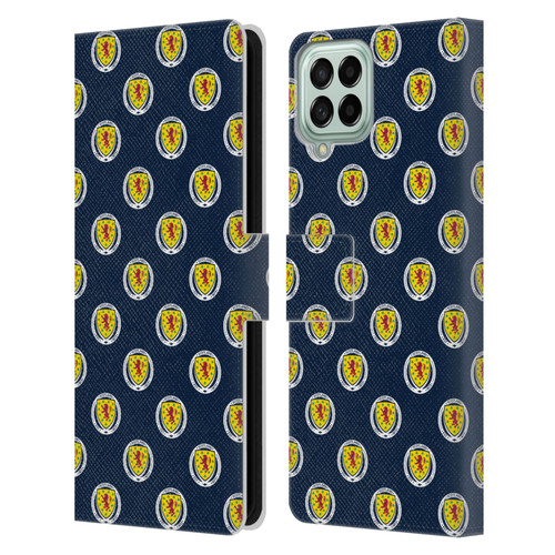 Scotland National Football Team Logo 2 Pattern Leather Book Wallet Case Cover For Samsung Galaxy M53 (2022)