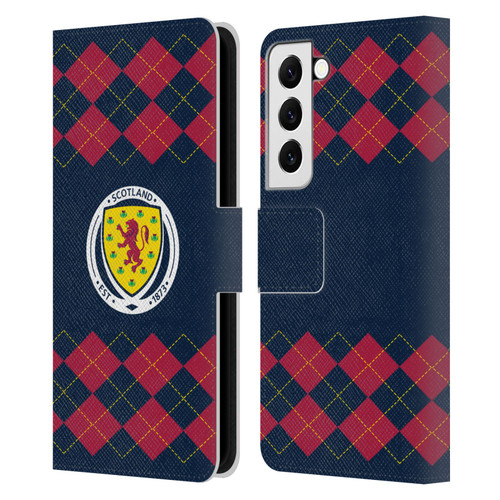 Scotland National Football Team Logo 2 Argyle Leather Book Wallet Case Cover For Samsung Galaxy S22 5G