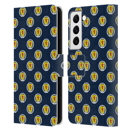 Scotland National Football Team Logo 2 Pattern Leather Book Wallet Case Cover For Samsung Galaxy S22 5G