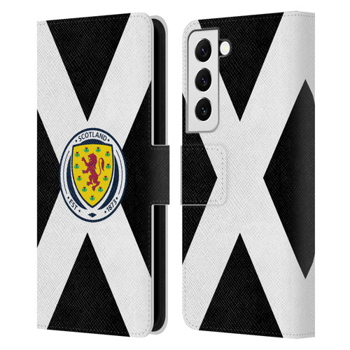 Scotland National Football Team Logo 2 Scotland Flag Leather Book Wallet Case Cover For Samsung Galaxy S22 5G