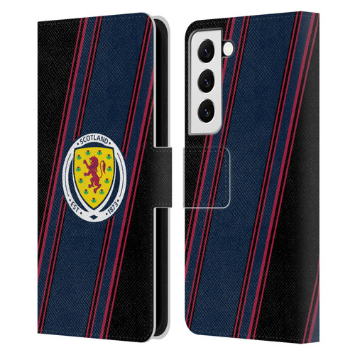 Scotland National Football Team Logo 2 Stripes Leather Book Wallet Case Cover For Samsung Galaxy S22 5G