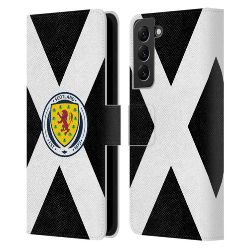 Scotland National Football Team Logo 2 Scotland Flag Leather Book Wallet Case Cover For Samsung Galaxy S22+ 5G