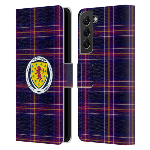 Scotland National Football Team Logo 2 Tartan Leather Book Wallet Case Cover For Samsung Galaxy S22+ 5G