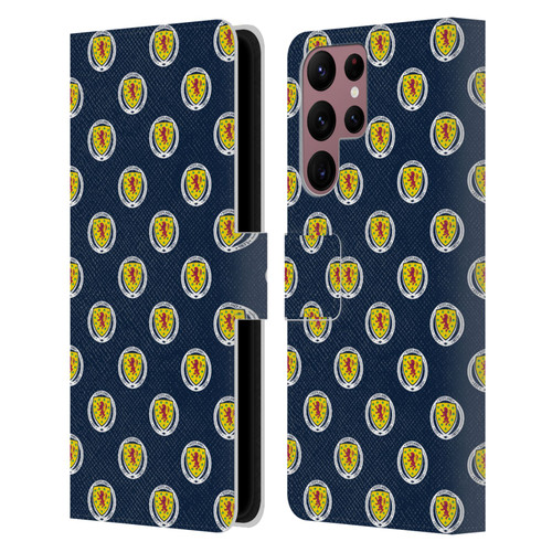 Scotland National Football Team Logo 2 Pattern Leather Book Wallet Case Cover For Samsung Galaxy S22 Ultra 5G