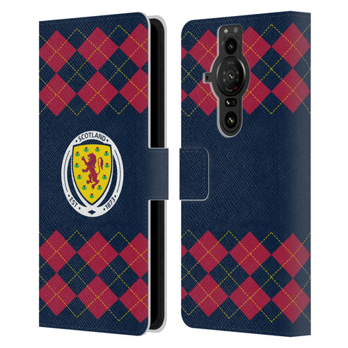 Scotland National Football Team Logo 2 Argyle Leather Book Wallet Case Cover For Sony Xperia Pro-I