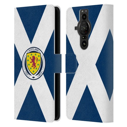 Scotland National Football Team Logo 2 Scotland Flag Leather Book Wallet Case Cover For Sony Xperia Pro-I