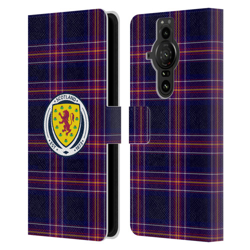 Scotland National Football Team Logo 2 Tartan Leather Book Wallet Case Cover For Sony Xperia Pro-I