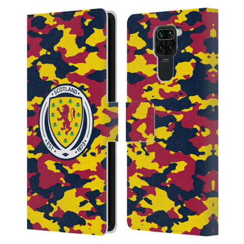 Scotland National Football Team Logo 2 Camouflage Leather Book Wallet Case Cover For Xiaomi Redmi Note 9 / Redmi 10X 4G