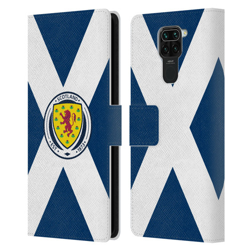 Scotland National Football Team Logo 2 Scotland Flag Leather Book Wallet Case Cover For Xiaomi Redmi Note 9 / Redmi 10X 4G