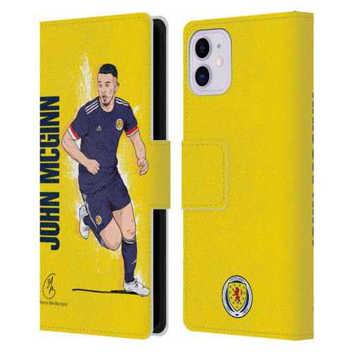 Scotland National Football Team Players John McGinn Leather Book Wallet Case Cover For Apple iPhone 11