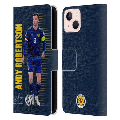 Scotland National Football Team Players Andy Robertson Leather Book Wallet Case Cover For Apple iPhone 13