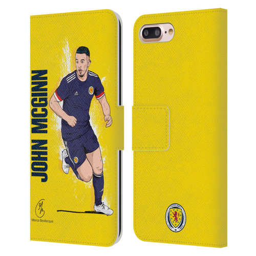 Scotland National Football Team Players John McGinn Leather Book Wallet Case Cover For Apple iPhone 7 Plus / iPhone 8 Plus