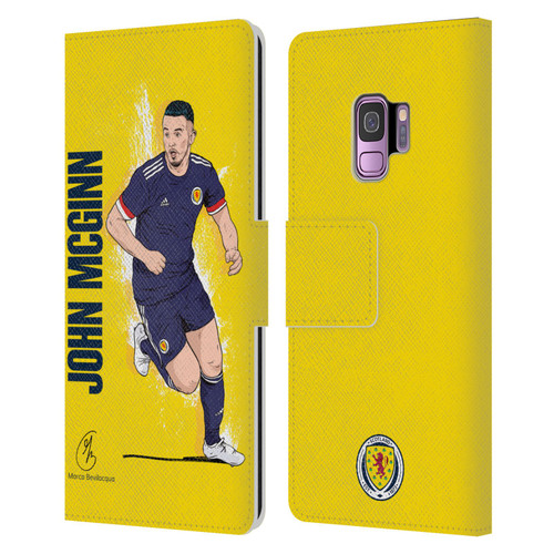 Scotland National Football Team Players John McGinn Leather Book Wallet Case Cover For Samsung Galaxy S9