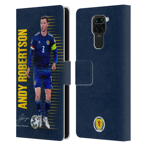 Scotland National Football Team Players Andy Robertson Leather Book Wallet Case Cover For Xiaomi Redmi Note 9 / Redmi 10X 4G