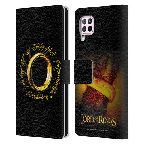 The Lord Of The Rings The Fellowship Of The Ring Graphics One Ring Leather Book Wallet Case Cover For Huawei Nova 6 SE / P40 Lite