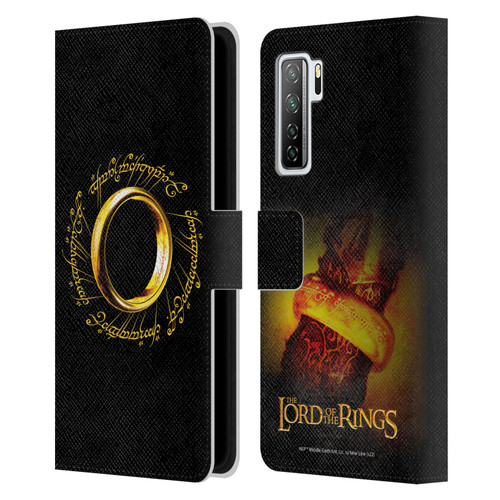 The Lord Of The Rings The Fellowship Of The Ring Graphics One Ring Leather Book Wallet Case Cover For Huawei Nova 7 SE/P40 Lite 5G