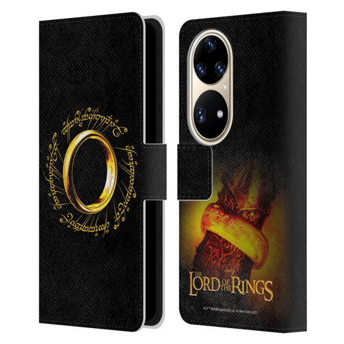 The Lord Of The Rings The Fellowship Of The Ring Graphics One Ring Leather Book Wallet Case Cover For Huawei P50 Pro
