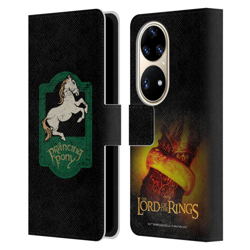 The Lord Of The Rings The Fellowship Of The Ring Graphics Prancing Pony Leather Book Wallet Case Cover For Huawei P50 Pro